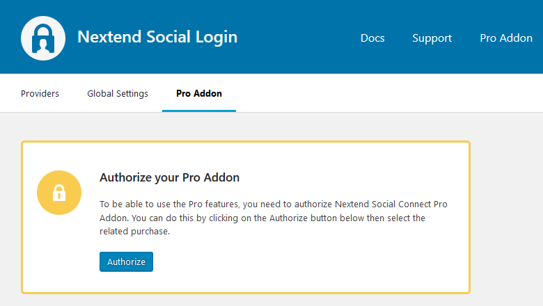 Authorize Pro Addon - Nextend Social Login for WordPress
